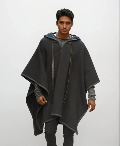 Woolen Cape Shawl Pullover Coat