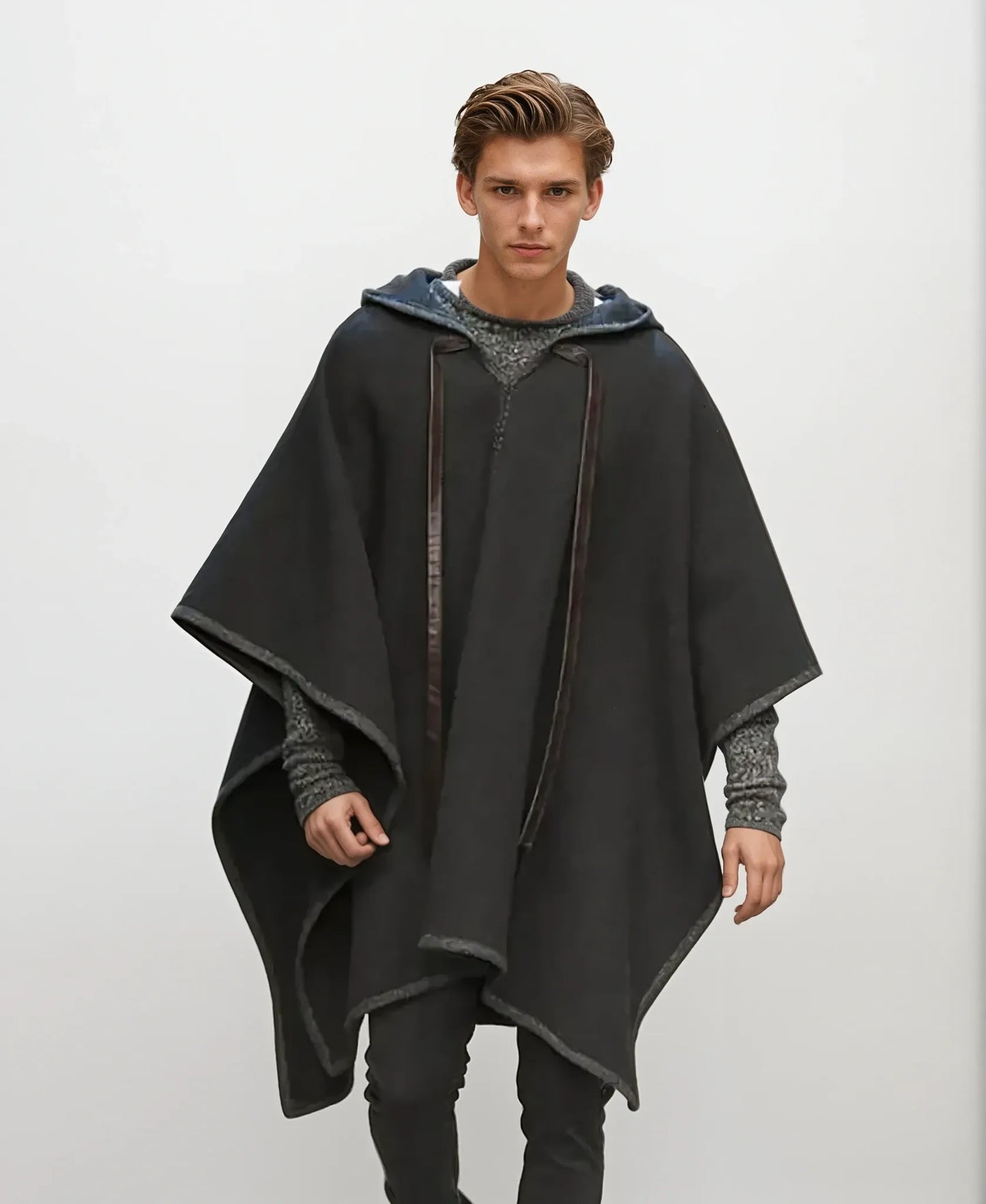 Woolen Cape Shawl Pullover Coat