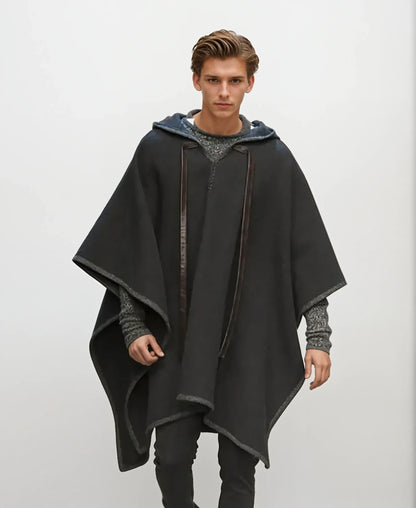 Woolen Cape Shawl Pullover Coat