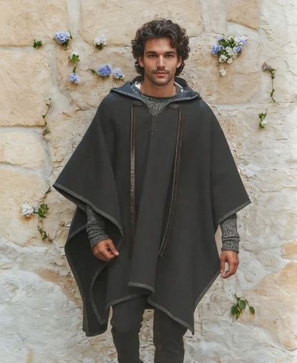 Woolen Cape Shawl Pullover Coat