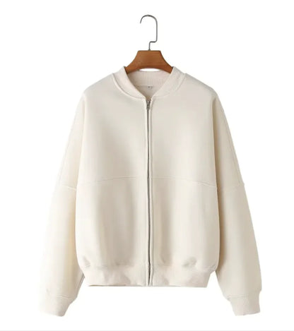Zipper Bomber Jacket Coat